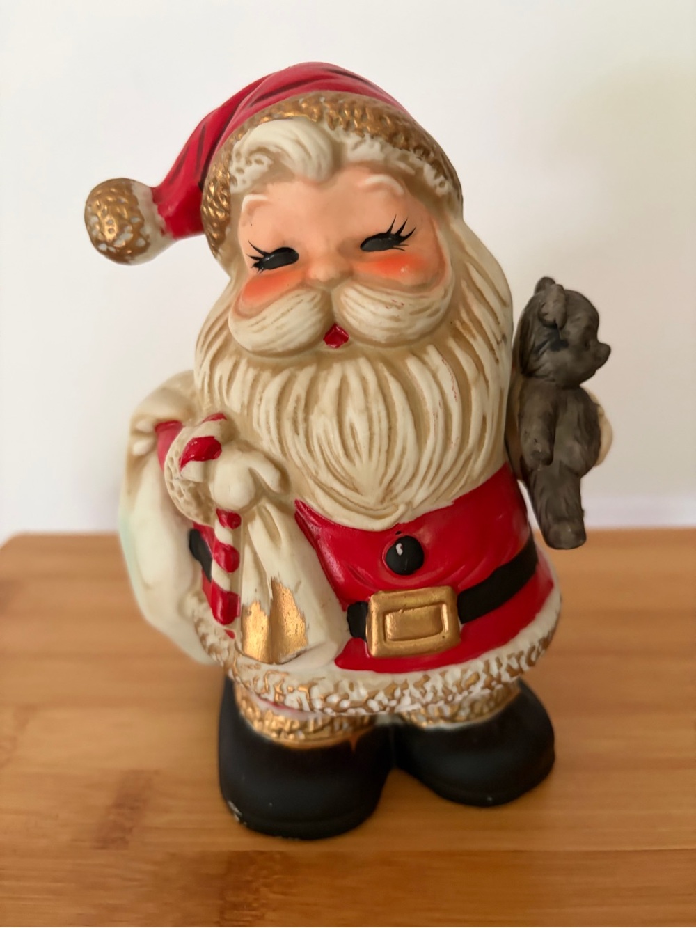 Vintage Christmas Santa Homco Figurine / Bank! Holiday Decor! Midcentury MCM